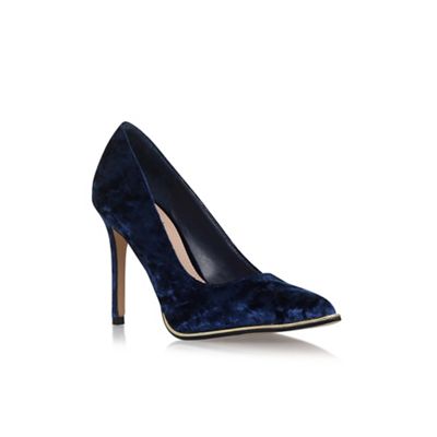Blue 'Beauty' high heel court shoes